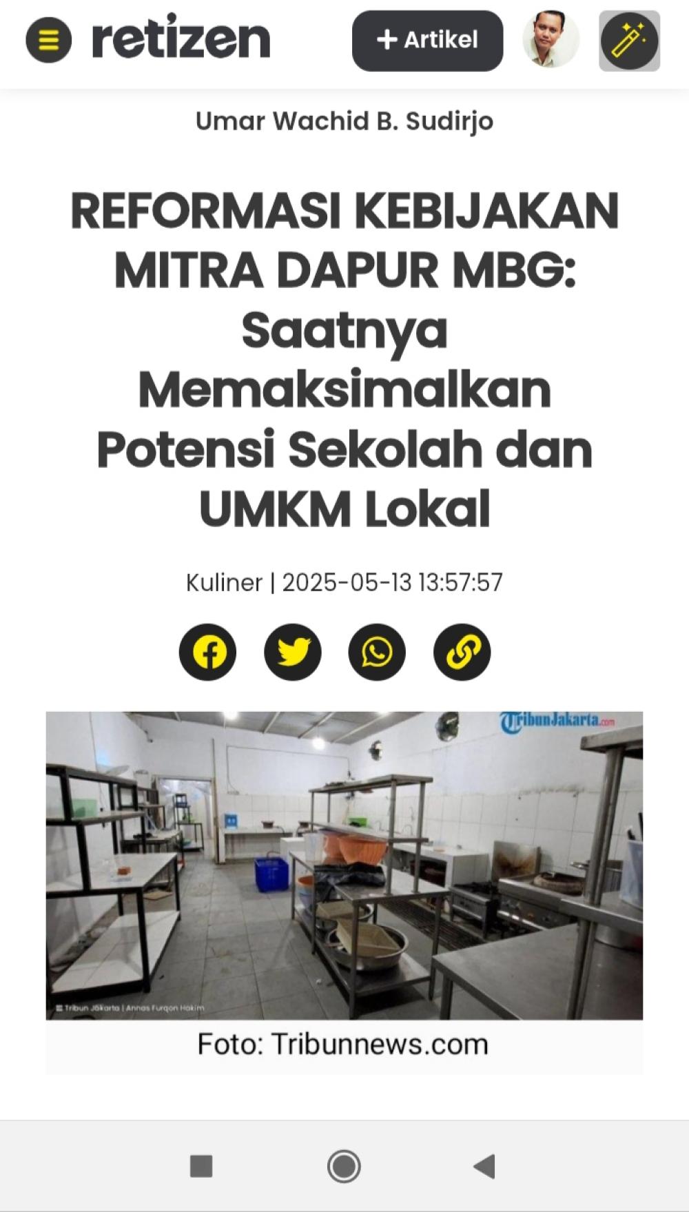 Dari Dapur Sekolah Menuju Kemandirian Bangsa